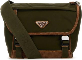 Prada Green Logo Crossbody Bag
