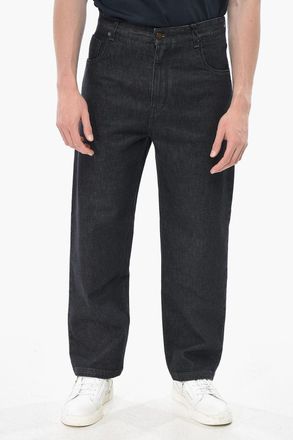 Fendi Jeans a Lavaggio Scuro con Bottone Logato 20cm Fendi