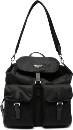Prada Re-Nylon Logo-plaque Backpack