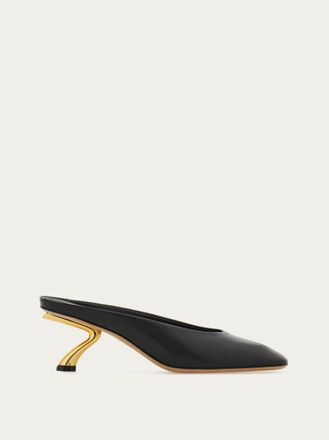 Ferragamo Women S-shaped heel mule Black Size 2.5