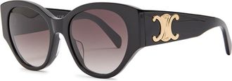Celine Triomphe Cat-eye Sunglasses - Black - One Size
