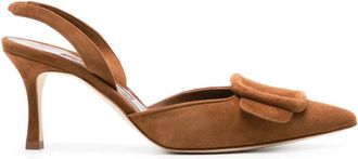 Manolo Blahnik Pumps Mayslibi 70mm - Marrone