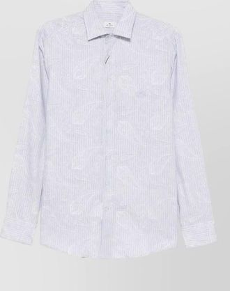 Etro paisley stripe shirt chest pocket design
