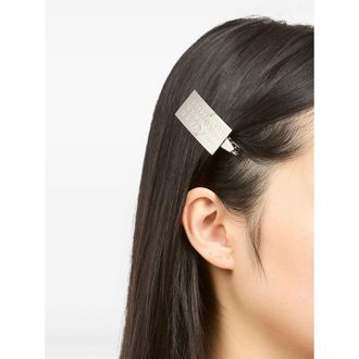 Maison Margiela Numbers Motif Iron Hair Clip - Silver