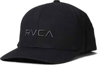 Rvca Flex Fit Mens Caps Black : LG/XL, Cotton/Elastane