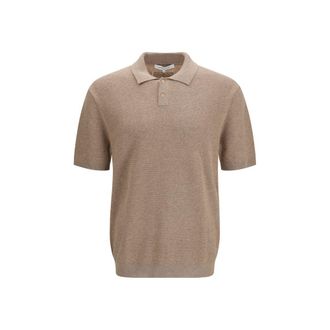Maison Kitsun&eacute; Beigekleurige Katoenen Poloshirt