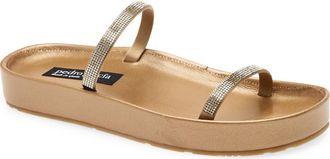 Pedro Garcia Alania Slide Sandal in Ore Satin at Nordstrom Rack, Size 8.5Us / 38.5Eu
