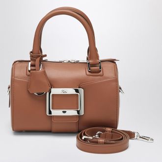 Roger Vivier Belle Vivier Bowling Bag In Cognac Coloured
