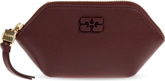 Ganni Eco Leren Pouch - Dames - Portefeuilles - Rood - ONE Size - Leer - Accessoires