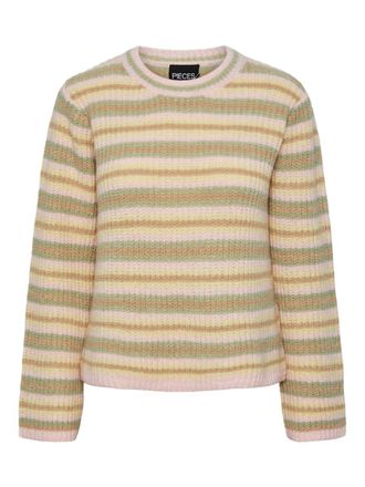 Pieces Womens Pcnischa LS O-Neck Knit Bc Sweater, Swamp, L
