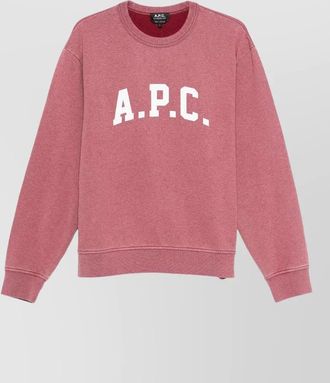 A.P.C. crew neck long sleeve sweatshirt with ribbed cuffs and hem