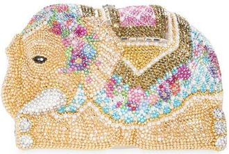 Judith Leiber Elephant Crystal Embellished Clutch in Silver Sunrise Mult at Nordstrom