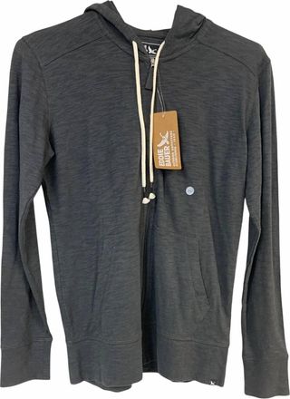 Eddie Bauer Womens Full Zip Slub Lightweight Hoodie In Gray
