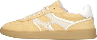 Notre-V Schoenen, Dames, Beige, 38 EU, Leer, Sia-01 Sneakers