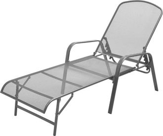 vidaXL Sun Lounger Steel Anthracite, 42725