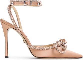 Mach & Mach Bruine Satijnen Pumps voor Vrouwen - Dames - Pumps - Bruin - 36 1/2 EU - Satijn - Schoenen
