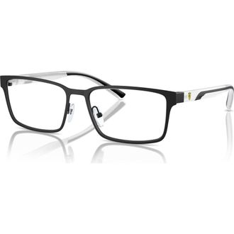 Ferrari 56mm Rectangle optical glasses in Black at Nordstrom