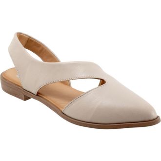 Bueno Bianca Slingback Pointed Toe Flat in Light Grey at Nordstrom, Size 10.5-11Us