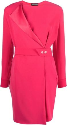 Emporio Armani 840 Abito Corto C/cinta - Dames - Korte kleedjes - Roze - S - Kleedjes