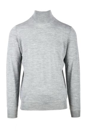 FILIPPO DE LAURENTIIS Mouse Grey Merino Wool Mens Turtleneck
