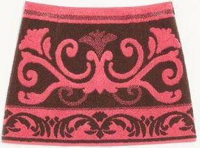 Valentino Terry Cloth Skirt Woman CHOCOLATE/CORAL L