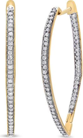 House of Brilliance 10k Yellow Gold Round Diamond Earrings at Nordstrom