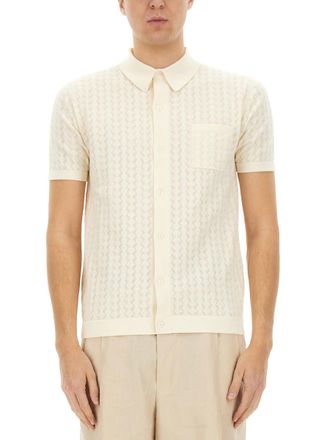 Dolce & Gabbana Perforated Cotton Knit Shirt