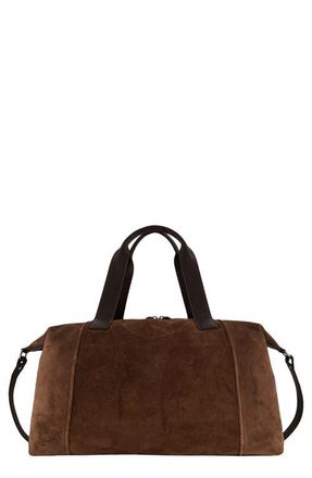 Vince Westmore Suede Duffle Bag in Chocolate at Nordstrom