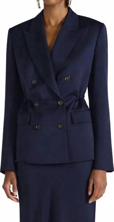 Liviana Conti Farrell Double-Breasted Blazer In Night