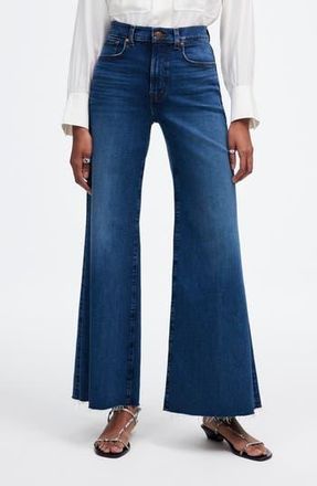 Madewell High Waist Crop Wide Leg Jeans in Pelion Wash at Nordstrom Rack, Size 32