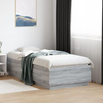 Berkfield Home Bed Frame without Mattress Grey Sonoma 90x190 cm Single