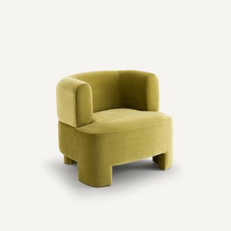 AM.PM Fauteuil in fluweel, klein model, Darrel