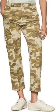 Sanctuary Rebel Ankle Straight Leg Cargo Pants in Canyon Camo Green at Nordstrom, Size 34
