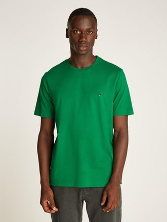 Tommy Hilfiger T-Shirt TOMMY HILFIGER ESSENTIAL REGULAR FIT SOLID mit Stickerei, Herren, Gr. XXL, gr&uuml;n (nouveau gr&uuml;n), Single Jersey, Obermaterial: 100% Baumwolle, u