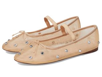 Loeffler Randall Leonie Soft Ballet Flats Womens Shoes Caramel/Clear : 9.5 B - Medium, Leather