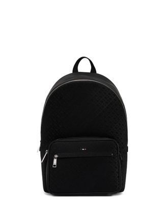 BOSS embossed-pattern backpack - men - Artificial Leather - One Size - Black