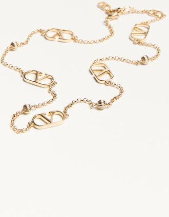 Valentino Garavani Collana Vlogo Signature In Metallo Donna ORO UNI