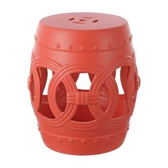 Jonathan Y Designs Lucky Coins 16 Chinese Ceramic Drum Garden Stool in Matte Coral at Nordstrom