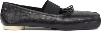 Maison Margiela Ballerine con effetto coccodrillo - Nero