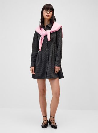 Twik Womens Flared pleated-waist shirtdress