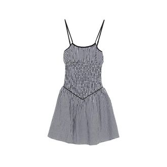 Frankies Bikinis Coast Gingham-pattern Mini Dress