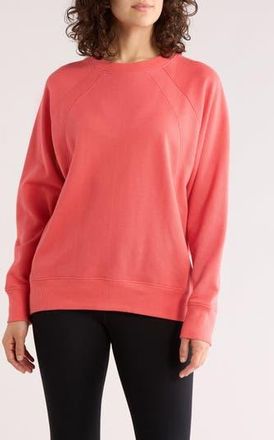 Zella Drew Crewneck Sweatshirt in Coral Sharon at Nordstrom Rack, Size X-Large