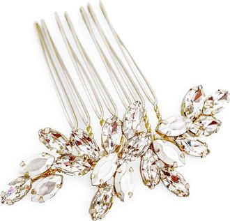 Brides & Hairpins Vasiliki Crystal Hair Comb in Gold at Nordstrom