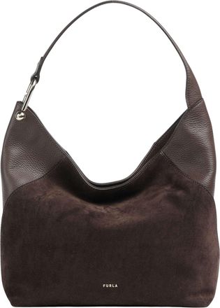 Furla Grained Leather Lara M Hobo Bag