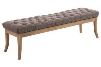 Clp Clp - Banco Recibidor Ramses En Tela & Madera Clara Gris Topo 150 Cm