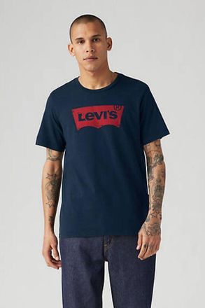 Levi's T-shirt con colletto a giro e stampa grafica - Uomo - S - Blu / Dress Blues