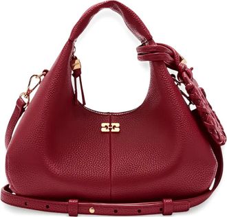 Ganni Mini-tas met logoplakkaat - Rood