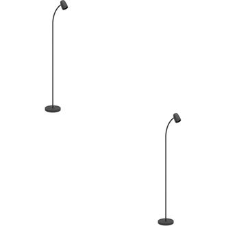 Loops 2 PACK Stylish Black Floor Lamp for Indoor Space - Reading Light