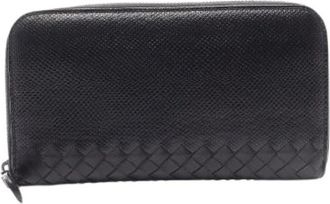 Bottega Veneta Tweedehands leren portemonnees - Heren - Vintage Accessoires - Zwart - ONE Size - Vintage