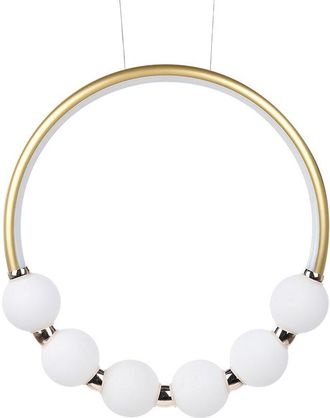 Beliani L&aacute;mpara De Techo Led De Metal Dorado 120 Cm Iluminaci&oacute;n Moderno Glamour Fane